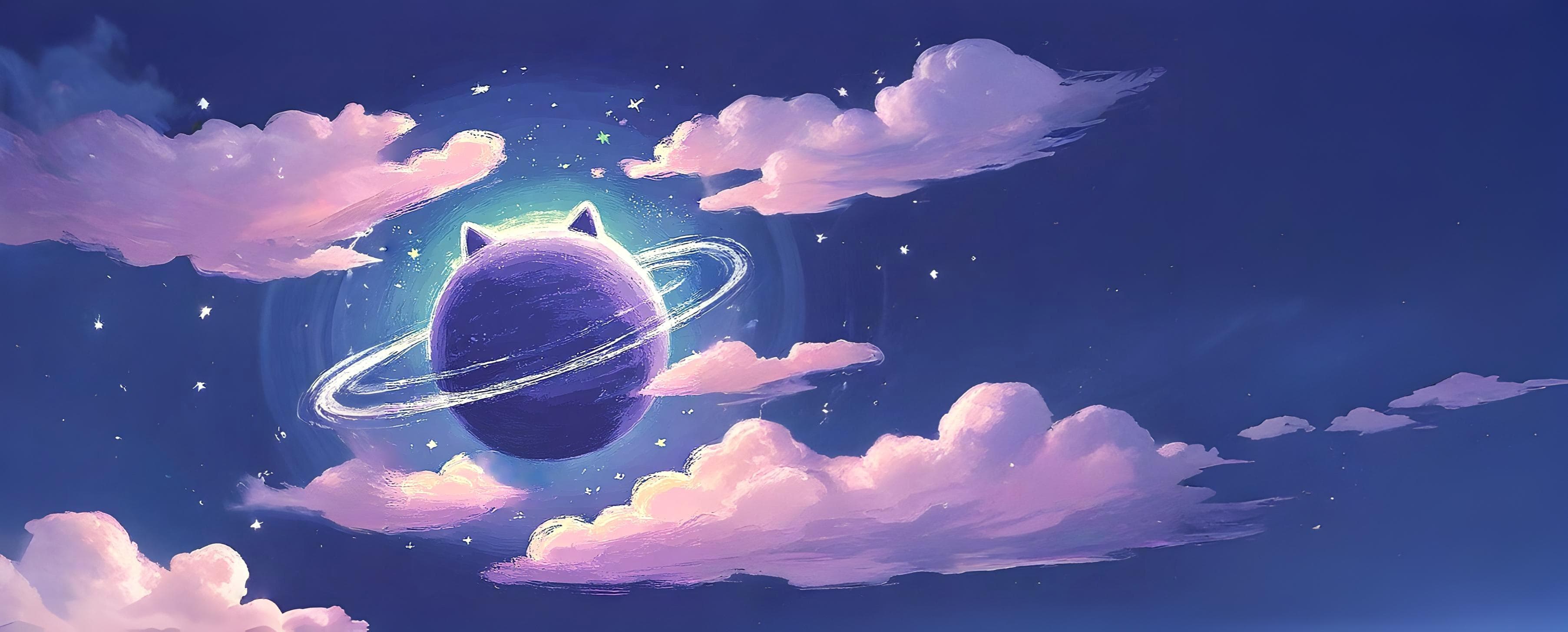 리티 세계관 배경 - 우주와 별이 빛나는 야옹이별